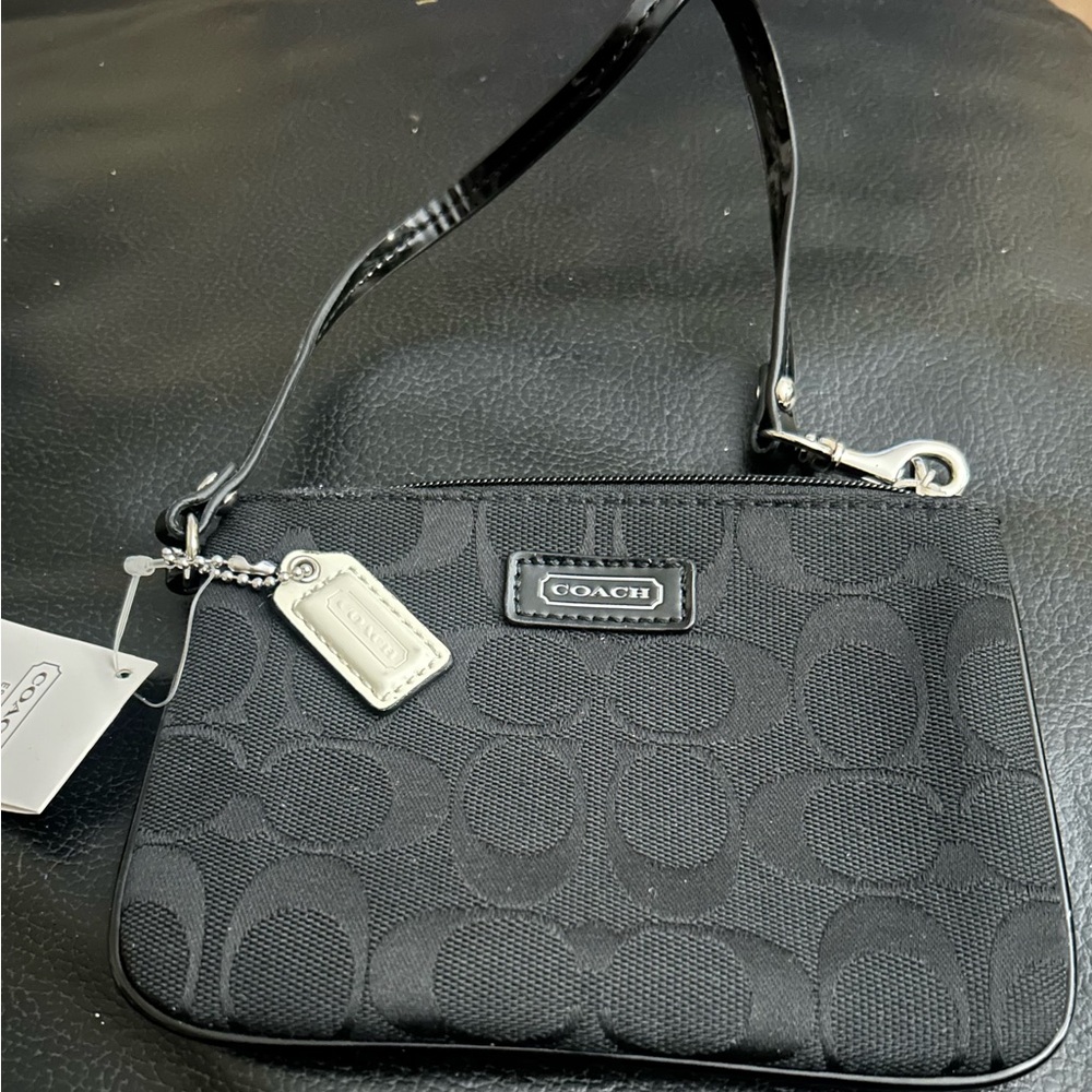 Coach Vintage Signature Black Wristlet